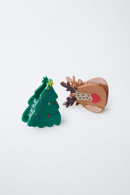 PACK OF TWO TREE AND REINDEER CLIPS - Zara фото 2