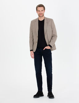 A__k Kahverengi Slim Fit Ceket