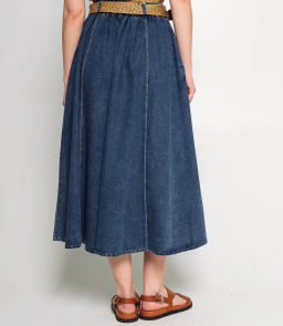 Джинсовая юбка #КТ2666 (1), синий - Dommod фото 4