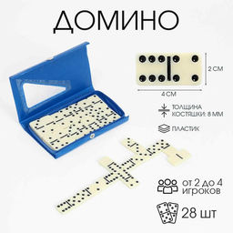 Домино классическое «Форкас», 28 шт., синий
