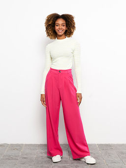 Dik Yaka ?izgili Uzun Kollu Kad?n Ti??rt