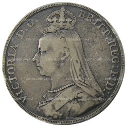 Монета 1 крона 1889 года Великобритания