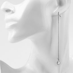 Серьги с жемчугом Цепочки ласка, цвет МИКС