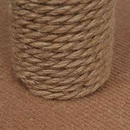 Домик для животных угловой, 35×35×64 см, джут, бежевый