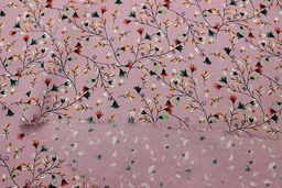 Штапель Премиум Цветочная паутинка цв.сиренево-розовый, ш.1.45м, вискоза-100%, 120гр/м.кв - Купава фото 6