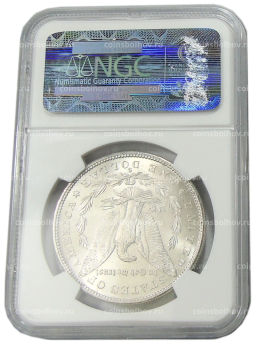 1 доллар 1880 года S США Доллар Моргана (в слабе NGC MS 63)