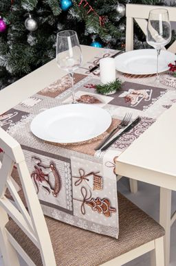 Дорожка на стол из рогожки 145x45 Happy Fox Home  фото 44