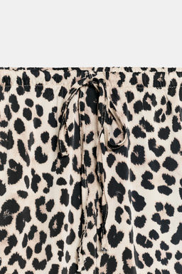 PANTAL?N SATINADO CORDONES ESTAMPADO ANIMAL / Leopardo - Zara фото 6
