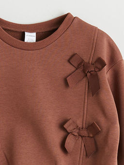 Bisiklet Yaka K?z Bebek Sweatshirt