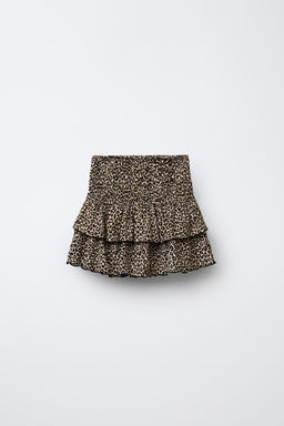 ANIMAL PRINT TEXTURED BERMUDA SKORT - Zara фото 2