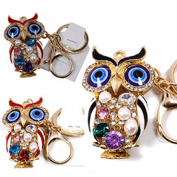 Оберег брелок Сова со стразами символ процветания через мудрость и удачу 13cv - Сандаловый дом фото 4