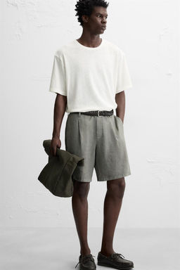 LINEN - COTTON T-SHIRT - Zara фото 6
