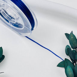 Резинка для браслетов синяя (10 метров)