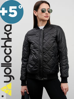 Женский бомбер, куртка. ветровка ED-06 черный - Yollochka фото 10