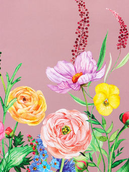 Цена за 2 шт. Пакет подарочный ламинированный вертикальный Цветочный узор, 18?22.3?10 см