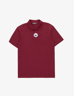 Bordo Slim Fit %100 Pamuk K_vr_lmaz D__meli Polo Yaka Basic Ti__rt