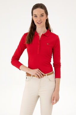 Kad_n K_rm_z_ Basic Sweatshirt Sepette S_rpriz _ndirim - U.s. polo assn фото 3