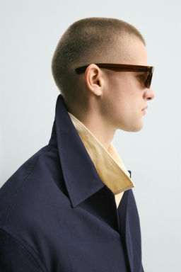 SOBRECAMISA RELAXED FIT ALGOD?N - LINO / Marino - Zara фото 7