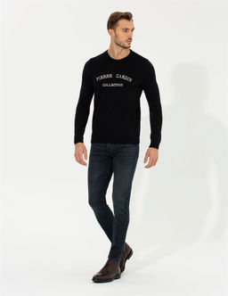 Lacivert Slim Fit Bisiklet Yaka Triko Kazak - Pierre cardin фото 3
