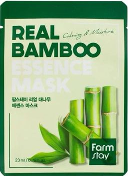 01.07.24!!!-1штМаска тканевая увлажняющая с экстрактом бамбука FarmStay Real Bamboo Essence Mask, 23мл