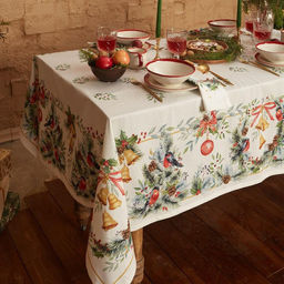 Скатерть новогодняя Этель Christmas bells, 150?2203 см с ГМВО, хлопок 100%, саржа 190 г/м?