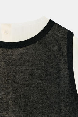 TOP PUNTO COMBINADO / Crudo / Negro - Zara фото 7