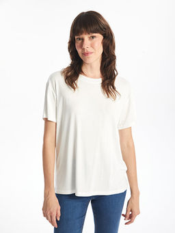 Bisiklet Yaka D?z K?sa Kollu Kad?n Ti??rt