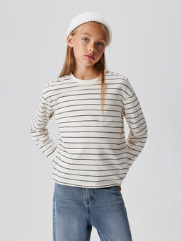 ACOOLA / Джемпер детский для девочек Odette черная полоска  тельняшка