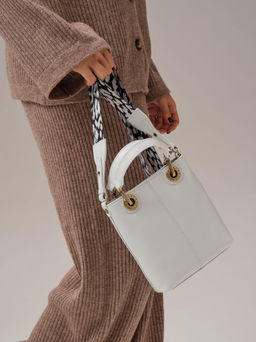 Сумка кожаная кросс-боди Deboro 30347 белый