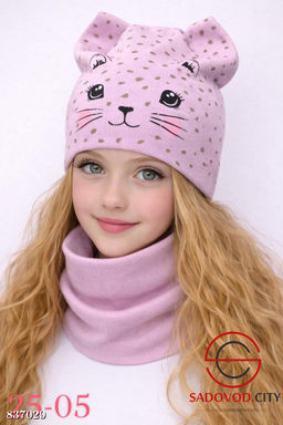 Шапка и снуд для девочки