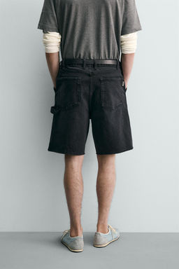 BERMUDA RELAXED FIT BOLSILLO CARPINTERO / Gris oscuro - Zara фото 3