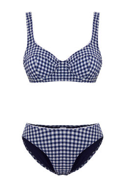 TRENDYOLMILLA Potikare Desenli Balkonet Serit Detayl? Dokulu Regular Bikini Tak?m? TBESS25BT00003  фото 7