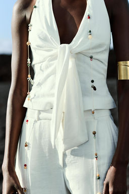 KNOT HALTER WAISTCOAT - Zara фото 3