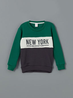 Bisiklet Yaka Bask?l? Erkek Bebek 2li Tak?m