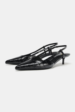 EMBOSSED SLINGBACK SHOES - Zara фото 3