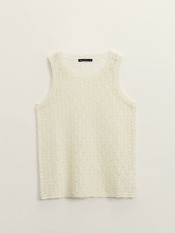 Топ ажурной вязки из вискозы / Zarina  фото 7