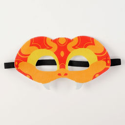 Цена за 2 шт. Маска карнавальная Прикольная змея, красный