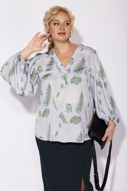 Костюм Anastasia 1049 принт листья/черный фото 3