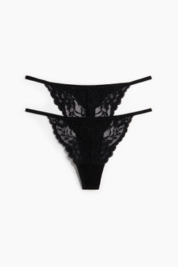 Pack de 2 bragas thong de encaje