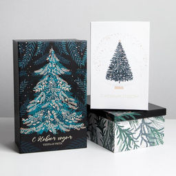 Набор подарочных коробок 3 в 1 Ёлочки, 26 17 1032.5 20 12.5 см - Дарите счастье фото 14