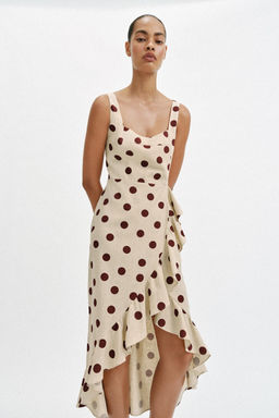 VESTIDO MIDI LUNARES CON LINO / 930 - Zara фото 2