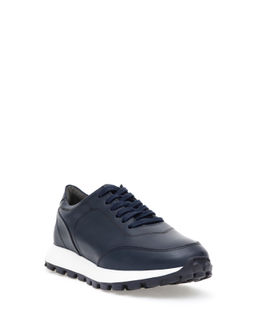 Lacivert %100 Deri Casual Ayakkab_