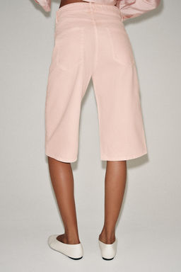 BERMUDA DENIM TIRO MEDIO ZW COLLECTION / Rosa - Zara фото 3