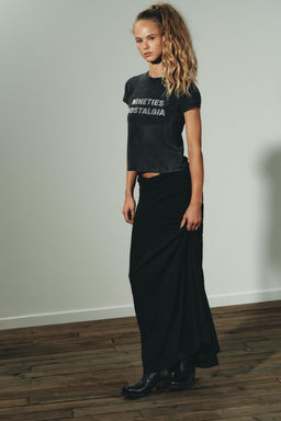 WASHED SLOGAN T-SHIRT