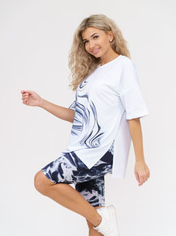 910 Костюм "белый/черный"