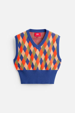 DIAMOND KNIT WAISTCOAT X HARRY LAMBERT - Zara фото 6