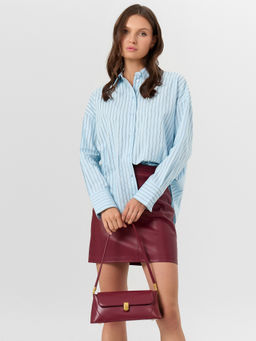 Рубашка женская голубая в полоску - Mark formelle фото 7