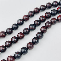 Бусины из Яшмы "Кровавик" (36 бусин) 38 см