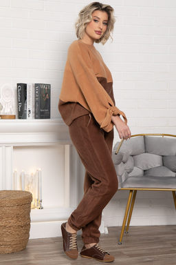 Костюм флисовый Уютный дуэт (шоколадный) К14966-10М - Lt collection фото 8