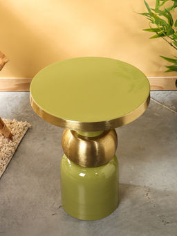 Столик кофейный «Авокадо», 40×40×53 см, с золотой сферой